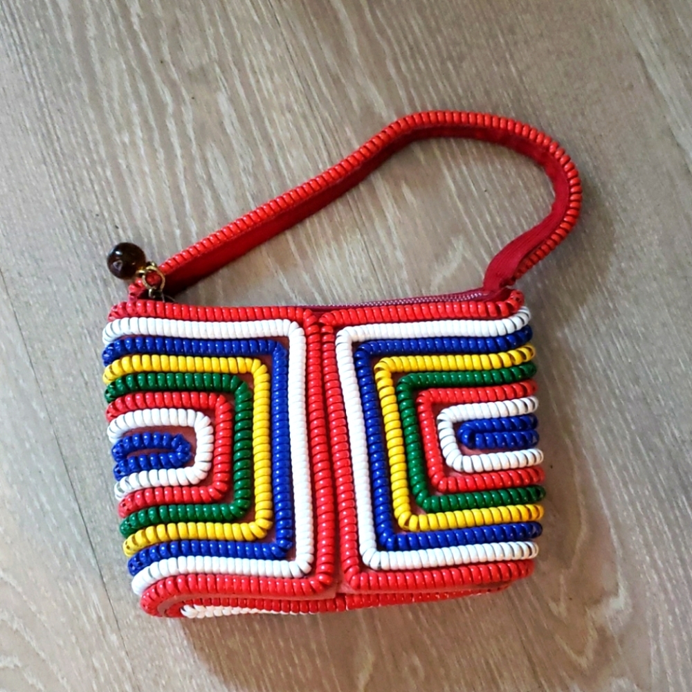 Vintage 70s Telephone Cord Purse - image 1